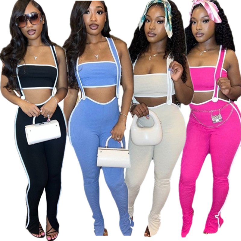 Hot Selling Ladies Track Suit 2 Two Piece Pants Set Athletic Wear Summer Outfits Women's Clothing Sets