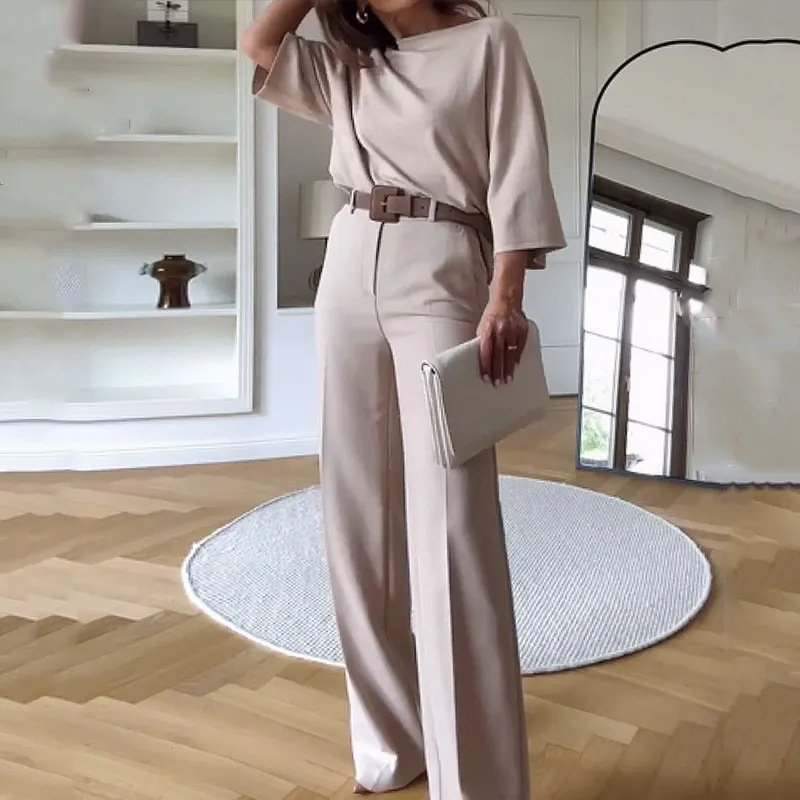Boutique Wholesale 2024 Autumn New Fashionable Bata Shirt Top Design Sense Pants Women's Sets