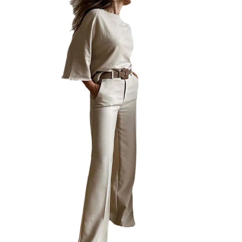 Boutique Wholesale 2024 Autumn New Fashionable Bata Shirt Top Design Sense Pants Women's Sets