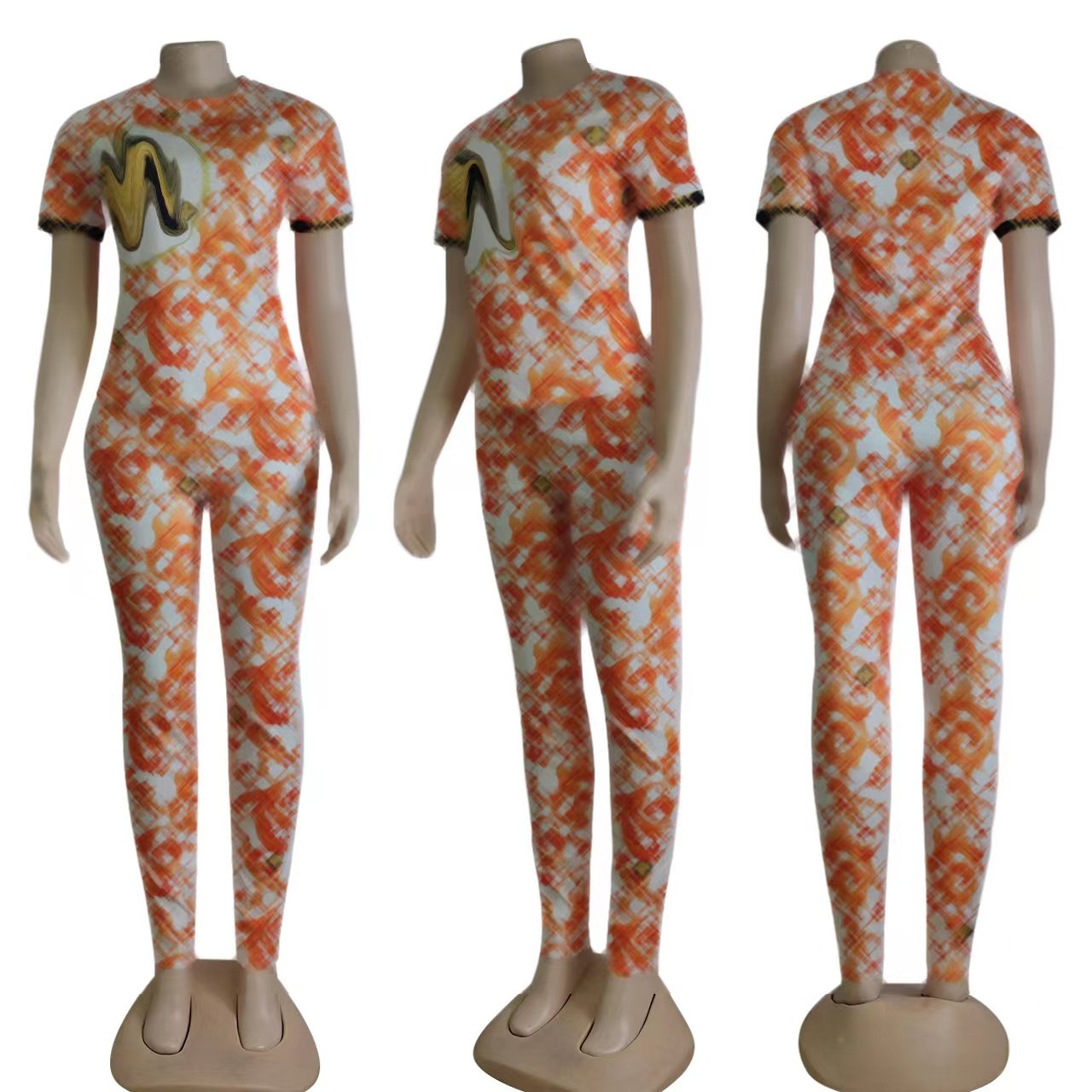 2023 Stylish Casual Printing Logo Luxury Designer Brand Regular T Shirts Shorts Tracksuits Joggers Women's Two Piece Sets