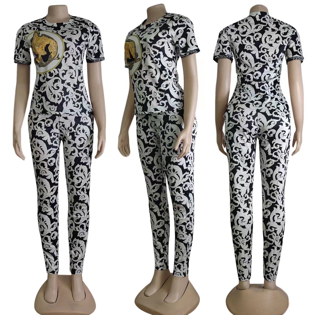 2023 Stylish Casual Printing Logo Luxury Designer Brand Regular T Shirts Shorts Tracksuits Joggers Women's Two Piece Sets