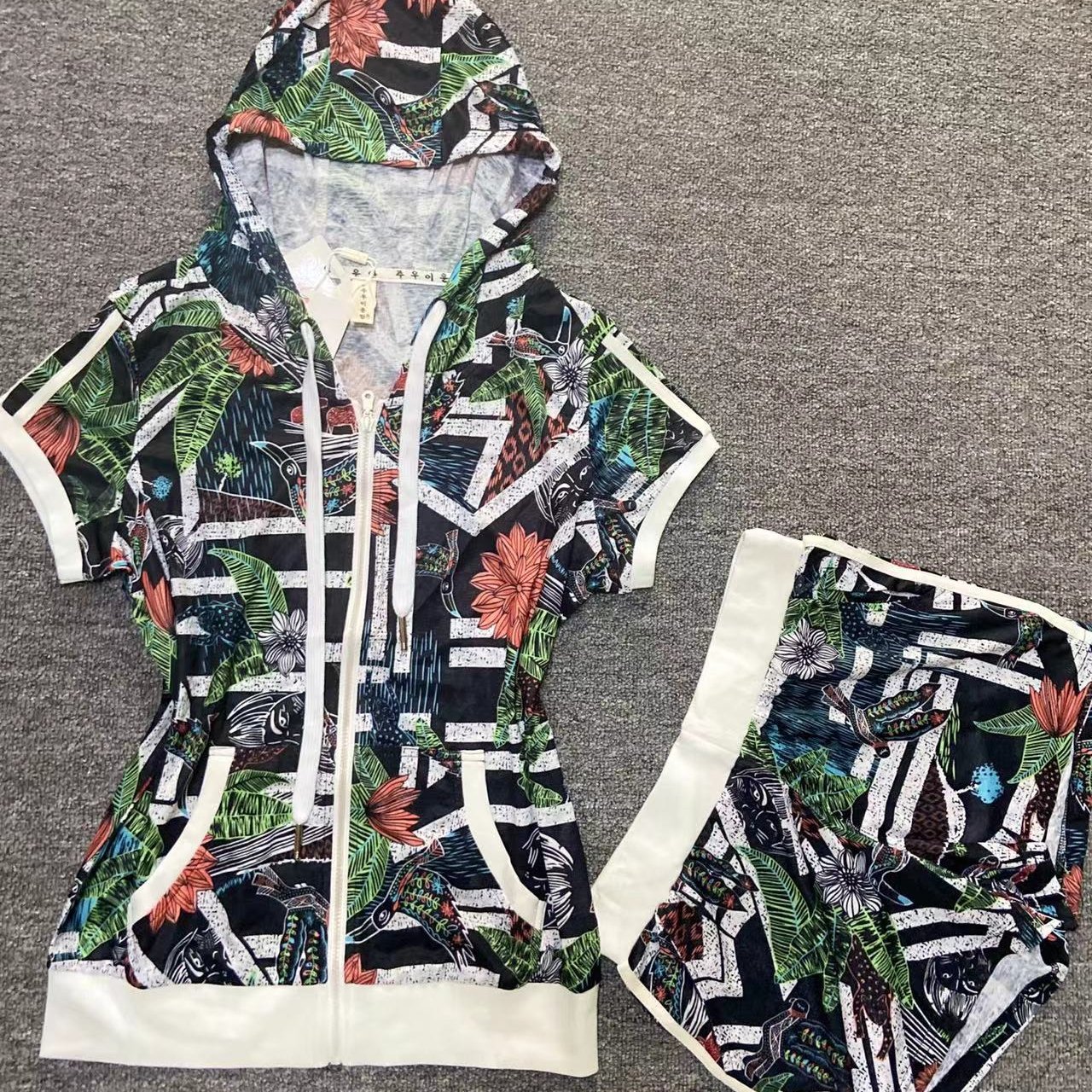 women summer fashion sets two piece lady short sets OC667