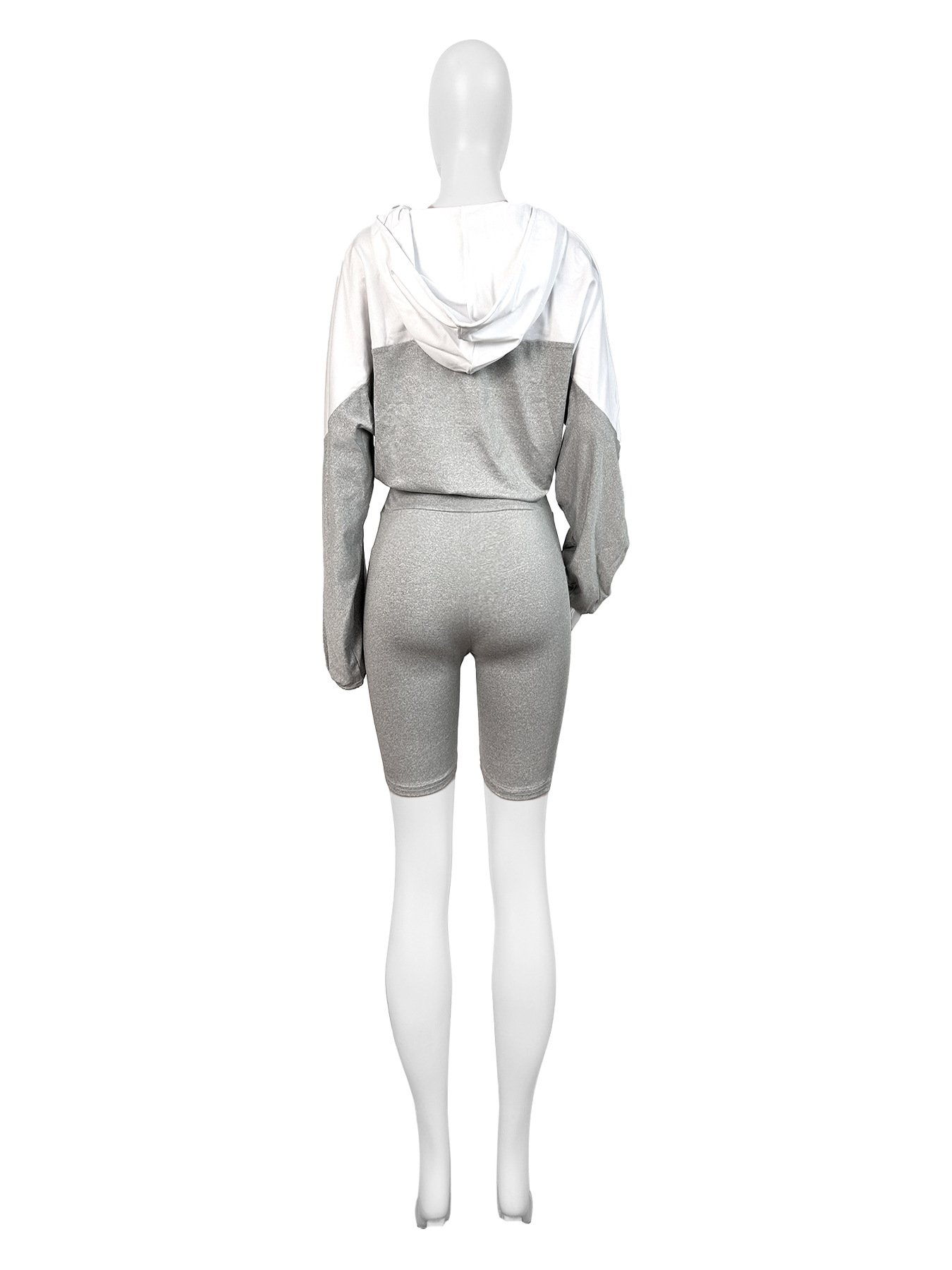 New Trendy Women's Jogger Sets Crop Hooded Jacket And Shorts 2 Pieces Sweatsuit Casual Jogger Two Piece Set Women Outfits