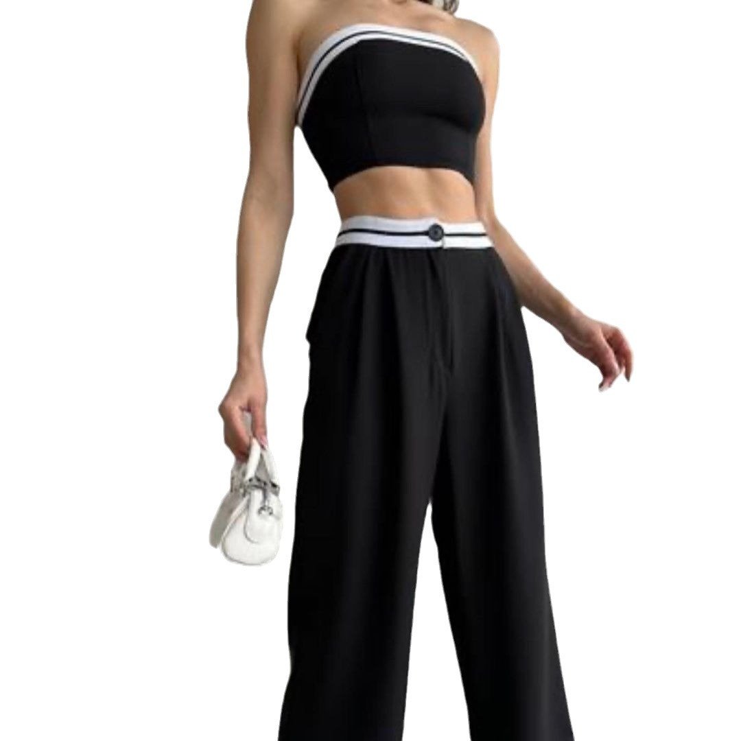 Sexy ladies clothing crop top and pants Wholesale gift plus size elegant Women Summer Spring lounge wear gym knit women's sets