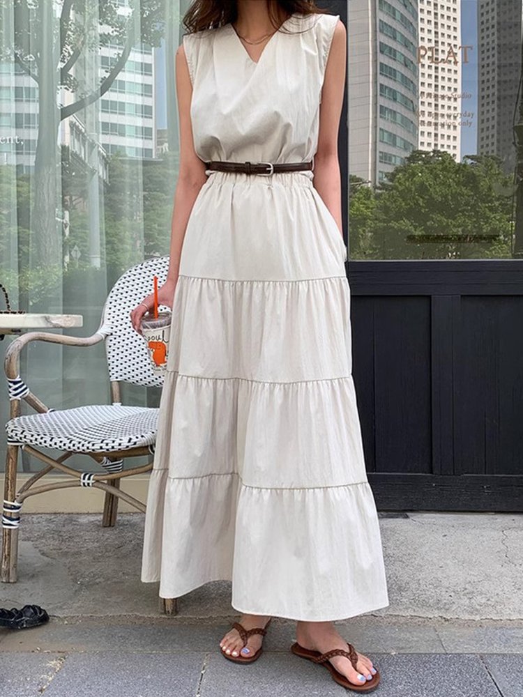 Wholesale 2024 Summer New Vintage Style Irregular Tank Top High Waist Cake Skirt Women's Set