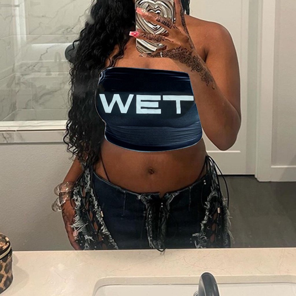Peeqi Y2K letter print crop tank top and pleated shorts and butterfly bow casual sexy 3 piece set streetwear women outfits