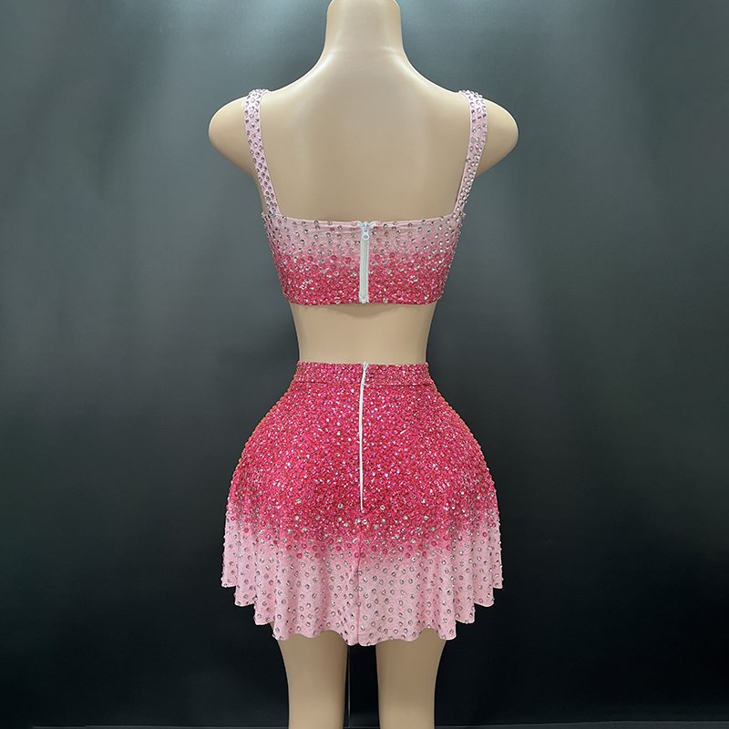 Novance Y4109-Bb 2024 Women'S Sets Dress Elegant With Straps Pink Color Women'S Two-Piece Suits Sexy Sets For Women Dresses