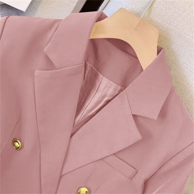 Hot Sale Women Ladies Office Suits Double Breasted Suit Casual Spring Autumn Two-piece Women Suit