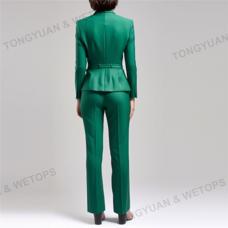 Plus Size Fashion 2 Pieces Suit Set Pant Suit High Quality Office Blazers Ladies Women Formal Suits