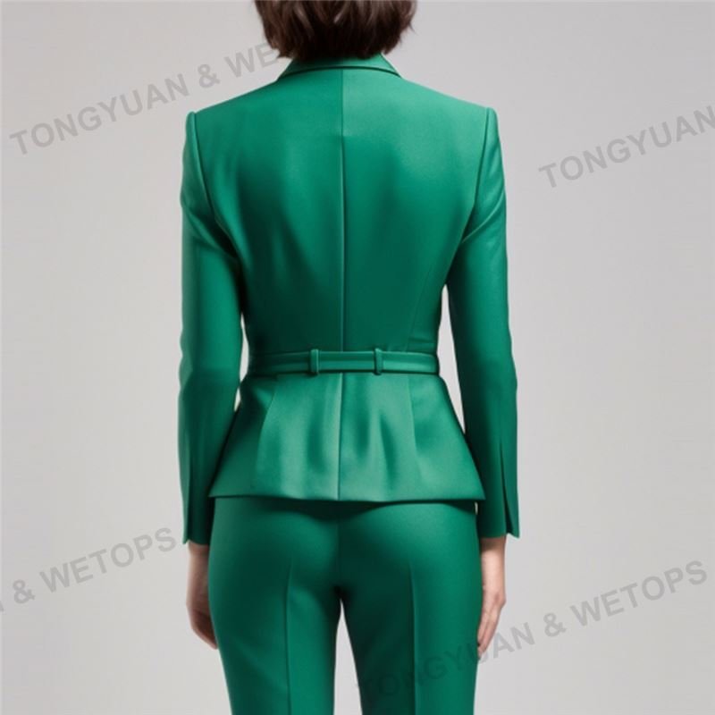 Plus Size Fashion 2 Pieces Suit Set Pant Suit High Quality Office Blazers Ladies Women Formal Suits