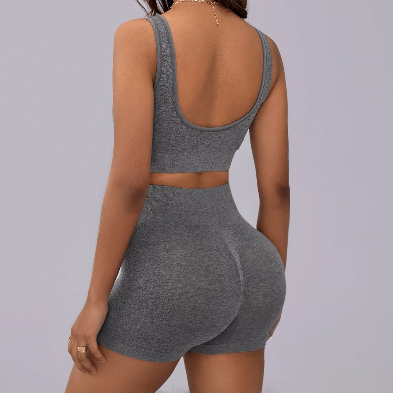 Custom logo Athletic suits High Waist Fitness shorts workout sets for women sportswear wholesale sports set