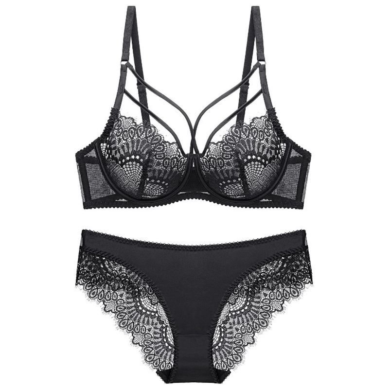 Wholesale women breathable lace bra set Women Panties bra set Two Piece bra and panties Sets
