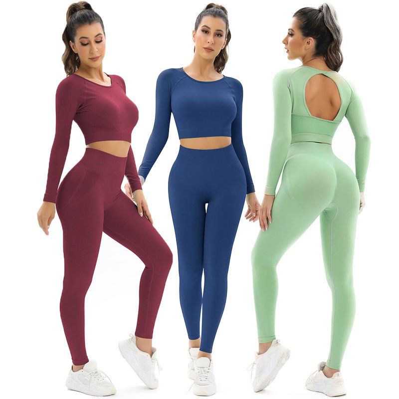 Custom LOGO 4 Pcs Suit Sports Clothes Women's Athletics Fitness Yoga Wear Workout Clothing Yoga Sets For Woman Gym Fitness Sets