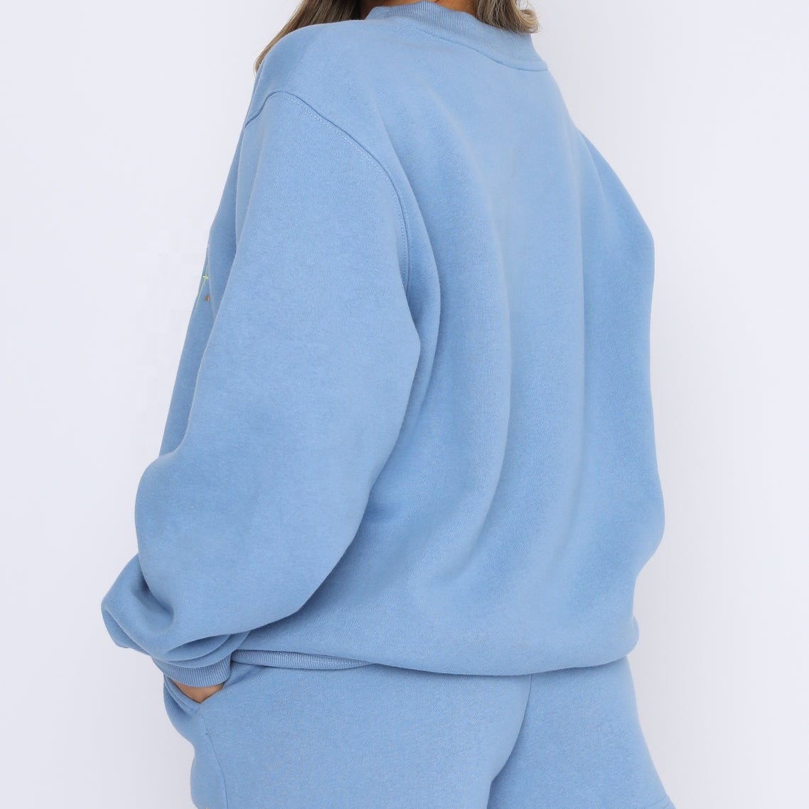 Custom Sweatshirts Short Pants Two Piece Sets For Women Loose Fashionable Lounge Wear Women Jogger Sweatsuits Tracksuit