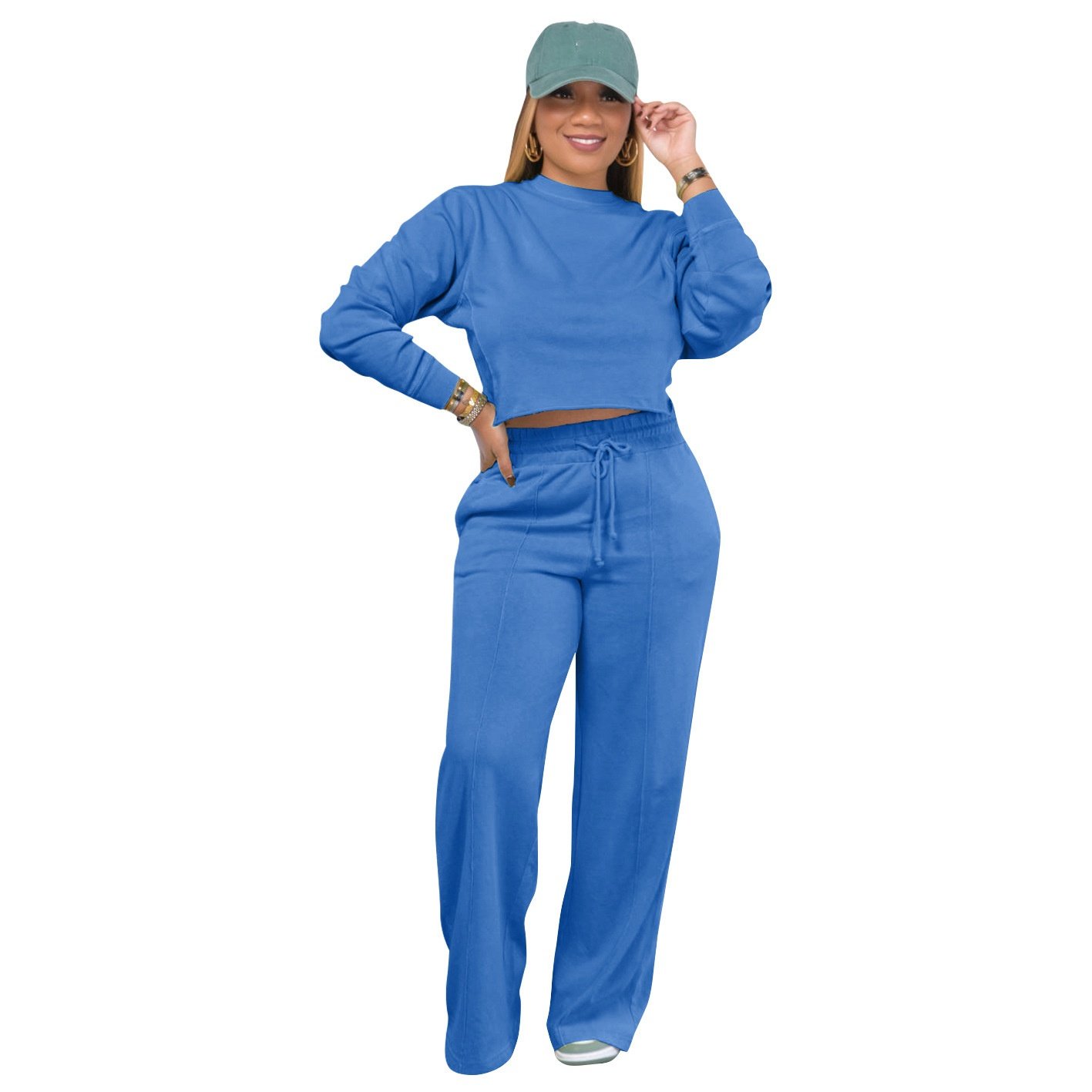 Manufacturer Autumn Winter Heavy Tracksuits Plus Size 2 Piece Jogger Custom Embroidery Logo Leisure Outfits Sexy Women'S Sets