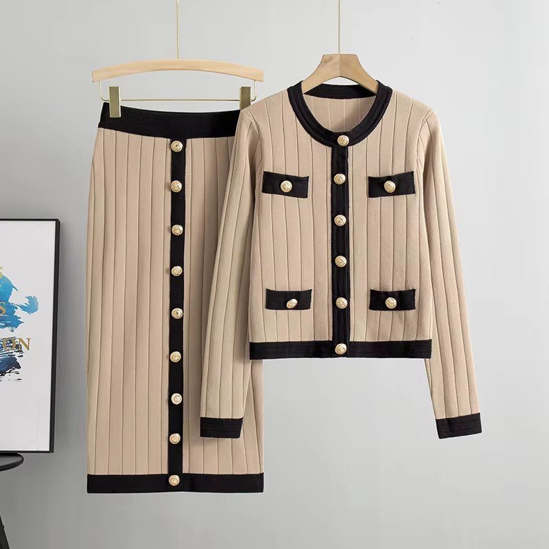 Kint's Stylish Women's Casual Fall Sweater Set Elegant Outfit with Matching Blouse for Autumn and Winter for Girls