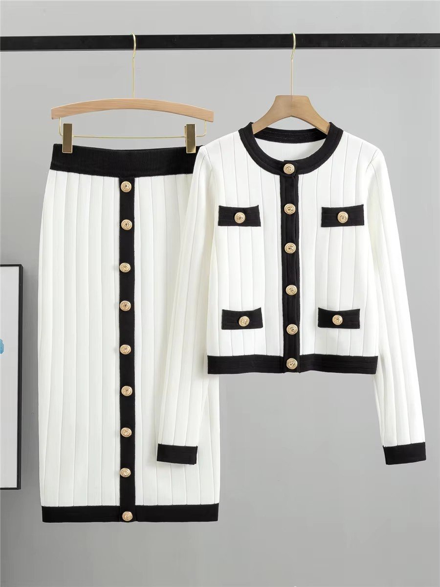 Kint's Stylish Women's Casual Fall Sweater Set Elegant Outfit with Matching Blouse for Autumn and Winter for Girls