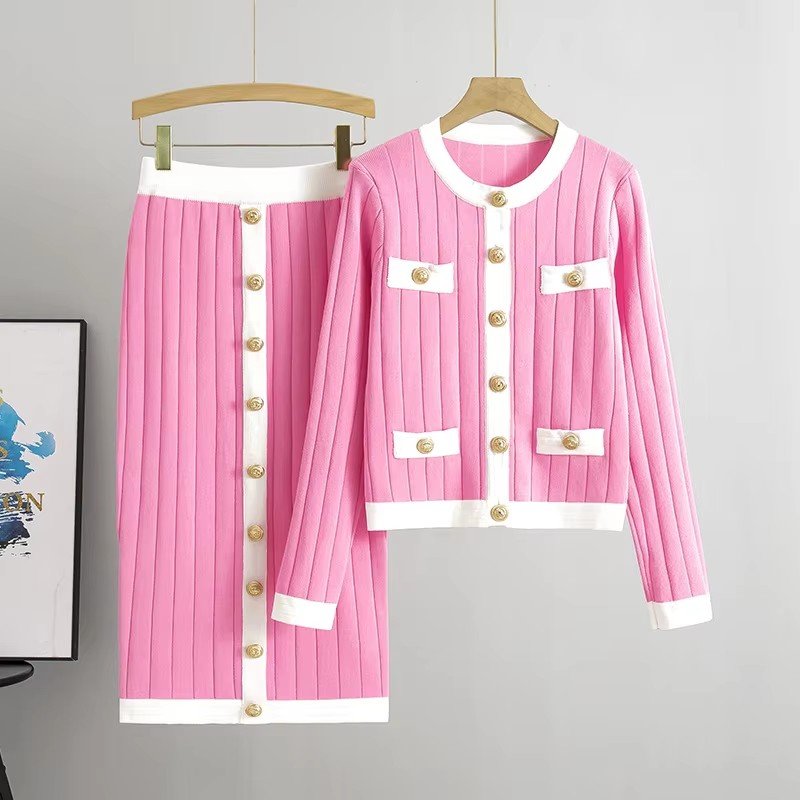 Kint's Stylish Women's Casual Fall Sweater Set Elegant Outfit with Matching Blouse for Autumn and Winter for Girls