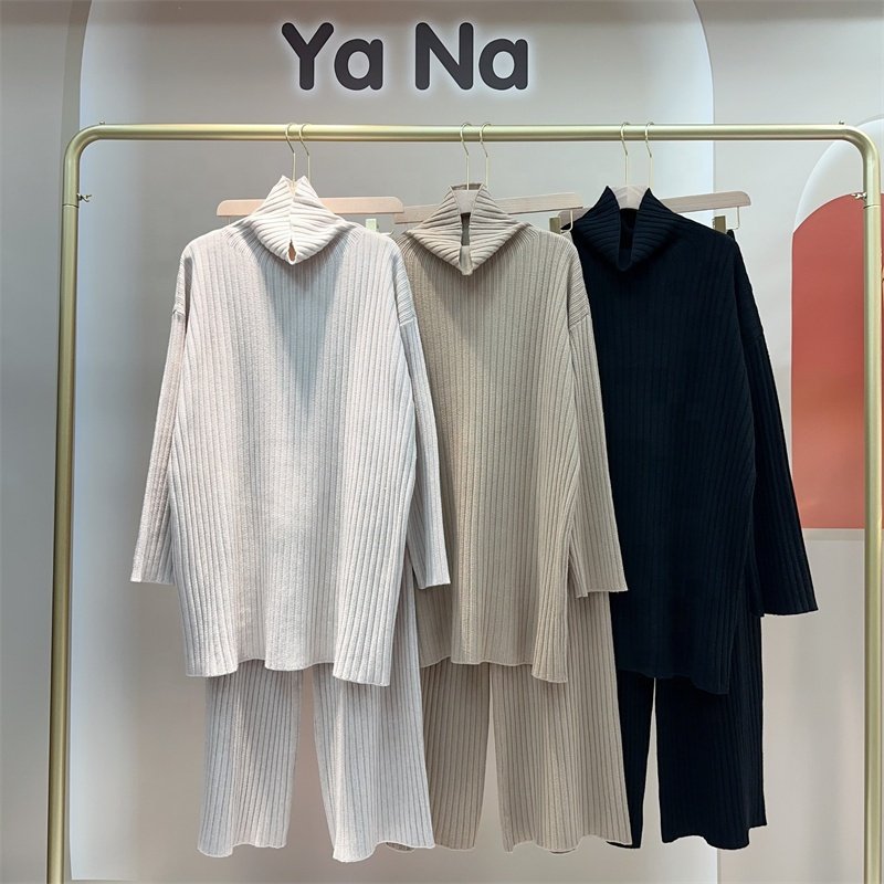 2 piece set winter clothes for women lounge women sets knit sweater jersey pants women's sets sweaters