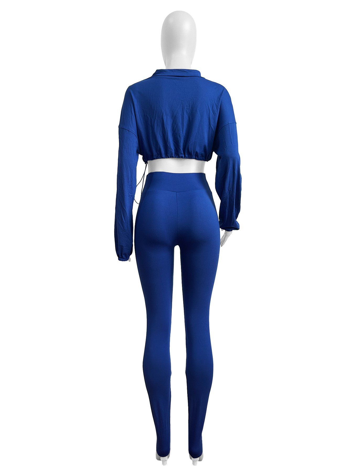 Fashion Custom Women's Two Piece Pants Set Fitness Training Wear Joggers Tracksuits Zipper Crop Top Gym Fitness Sets