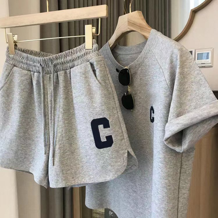 Women Shorts Set Casual Solid Color Shorts Sweat Suits Sport Running 2 Piece Short Set women Outfits Matching Set