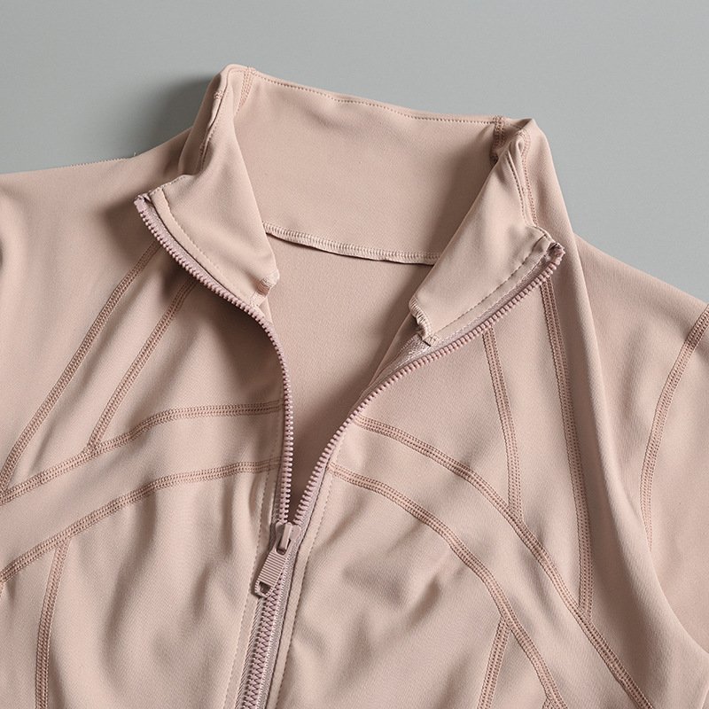 Spring Fall Women's Casual V-Neck Workout Sets Quick Dry Zipper Jacket Top Leggings Sets Yoga Fitness Wear Two Piece Jogger Sets