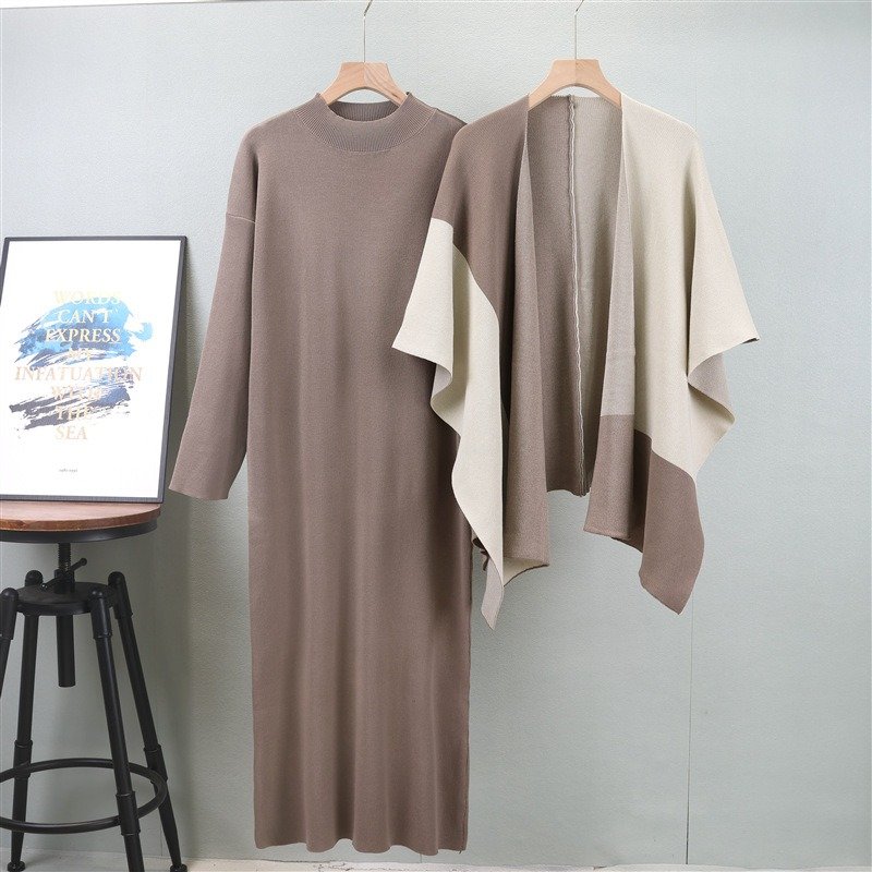 Women's Sets Winter Coat Casual Knitting 2 Piece Set Women Wholesale