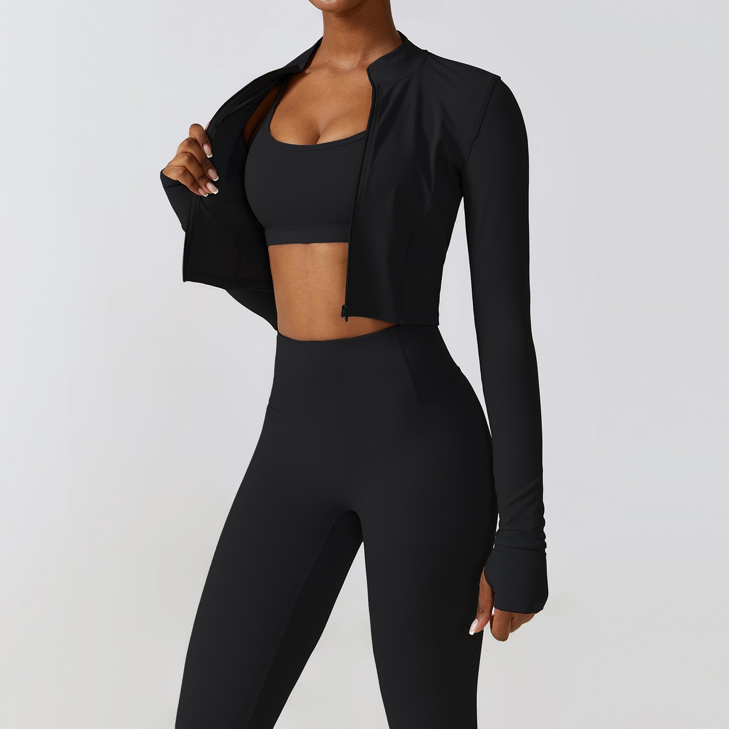 Wholesale Fitness Wear Size Set Plus 3pc New Colour Gym Clothing Long Sleeve Activewear Yoga Sets For Women Yoga