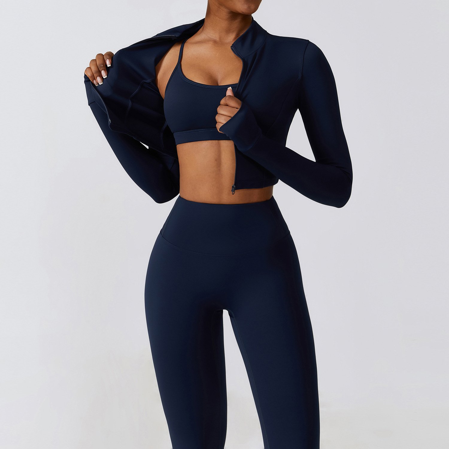 Wholesale Fitness Wear Size Set Plus 3pc New Colour Gym Clothing Long Sleeve Activewear Yoga Sets For Women Yoga