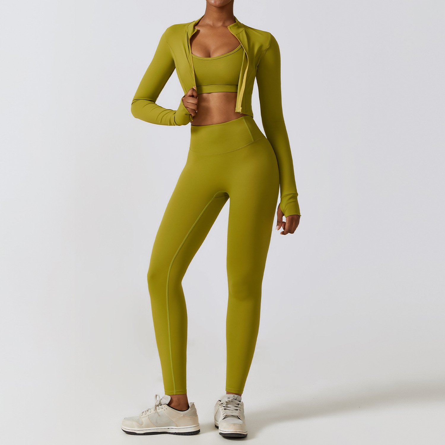 Wholesale Fitness Wear Size Set Plus 3pc New Colour Gym Clothing Long Sleeve Activewear Yoga Sets For Women Yoga