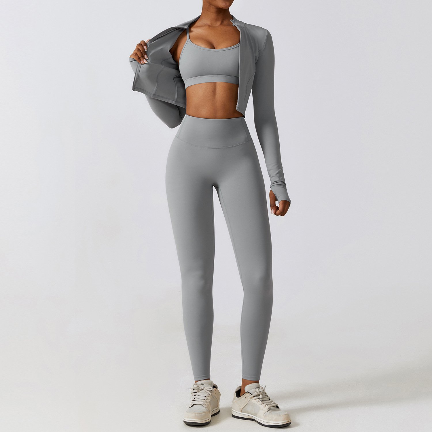 Wholesale Fitness Wear Size Set Plus 3pc New Colour Gym Clothing Long Sleeve Activewear Yoga Sets For Women Yoga