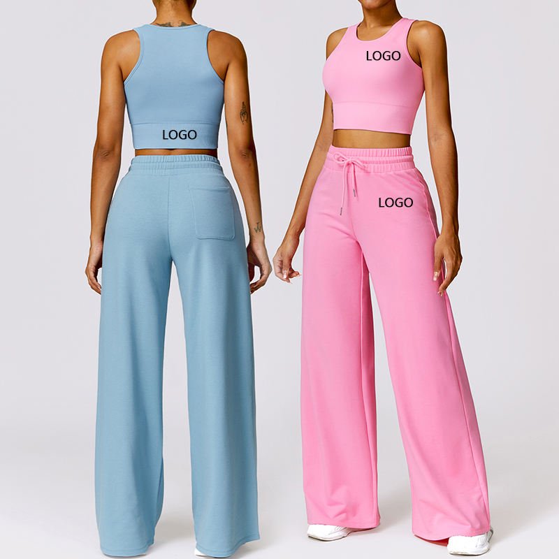 Custom Logo Casual Ladies Women Casual Gym Wear Sports Clothing Fitness Sets Yoga Sets