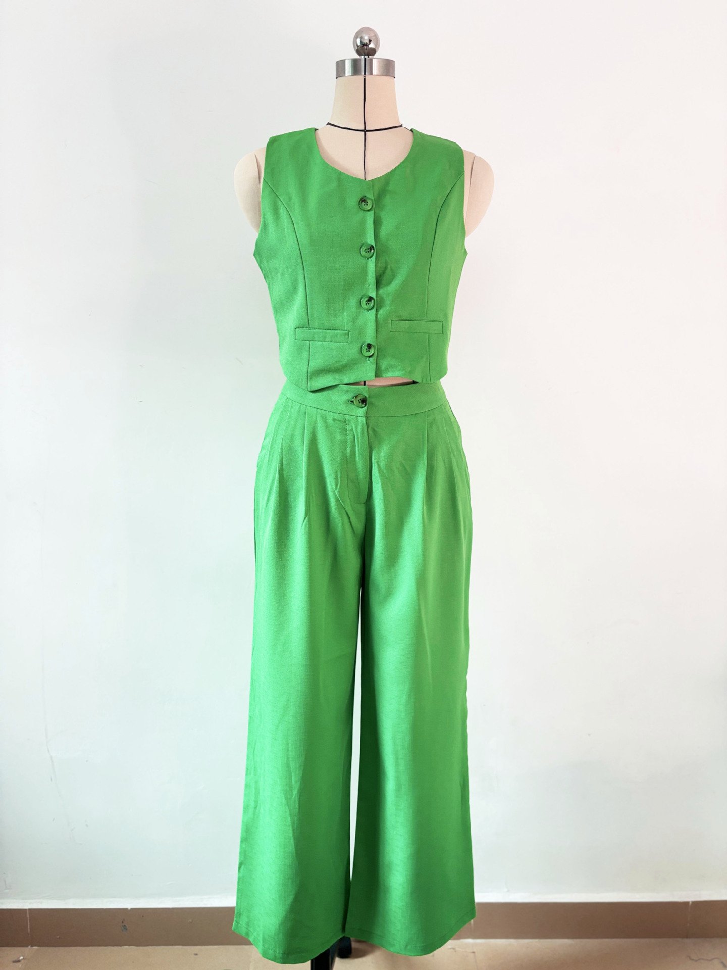 Boutique Wholesale 2024 Autumn New Fashion Short Tank Top Casual Commuter Pants Women's Set