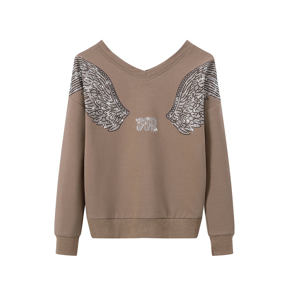 new arrival beatiful American Women's Sets cotton casual wear women custom-made cotton women's sets with Rhinestone