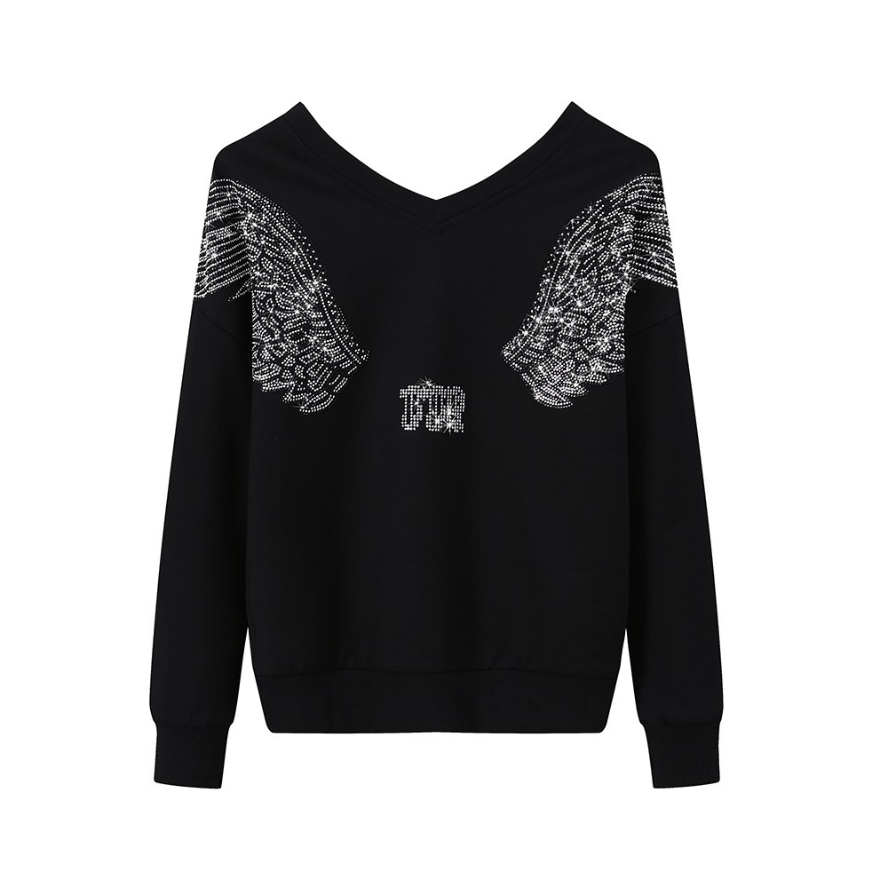 new arrival beatiful American Women's Sets cotton casual wear women custom-made cotton women's sets with Rhinestone