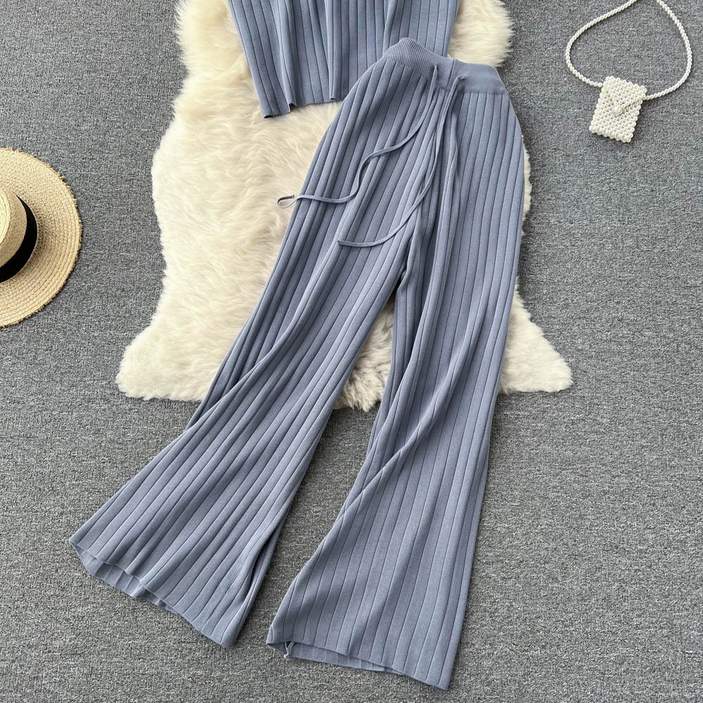 2022 New Womens Brands Luxury Clothing Ladies Knitwear Designer Knitted Sweater Set For Women