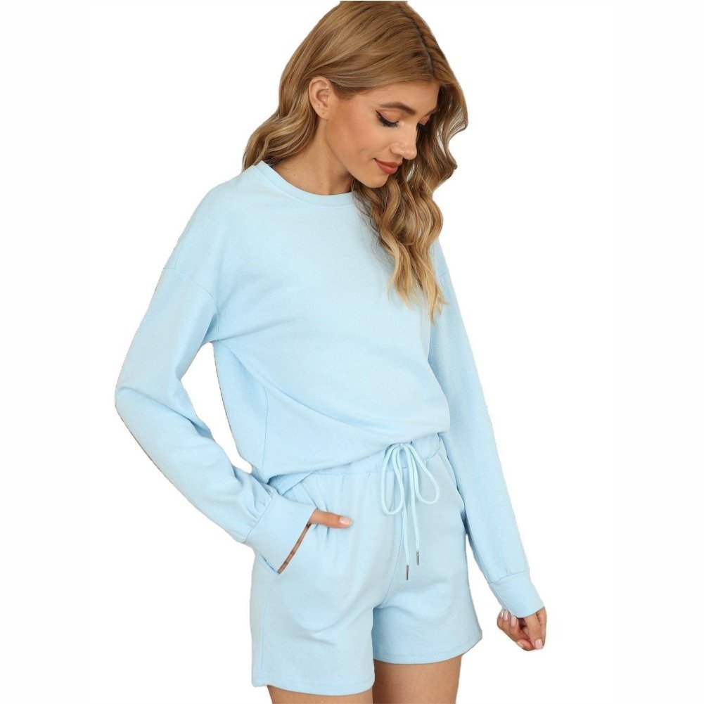 New 2023 Women's Jogger Running Set Biker shorts sets sportswear 2 piece for women custom casual crop top fashion fitness top