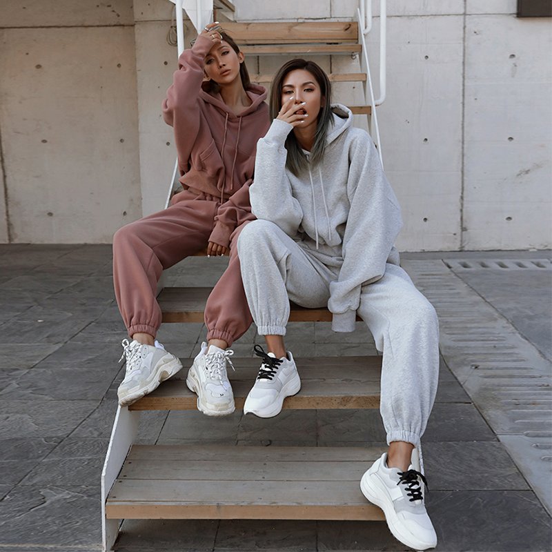 2024 Winter Clothes For Women Streetwear Loungewear Women Sets Sweatpants And Hoodie Set Manufacturers For Customs Clothes