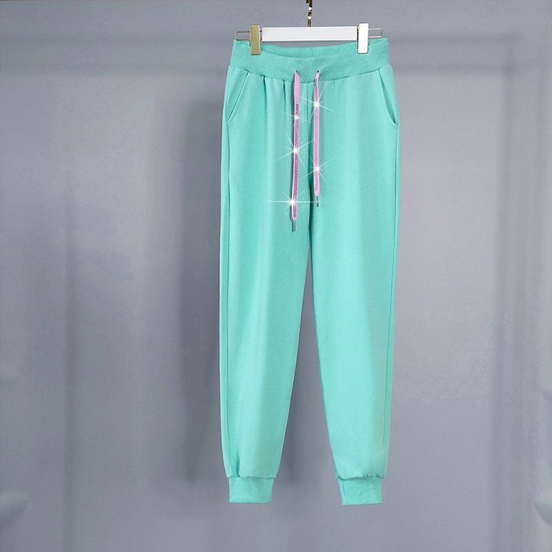 Women's 2 Pieces Tracksuit Set Rhinestones Hoodies Pullover Jogging Sweatpants Sweatsuit Sets