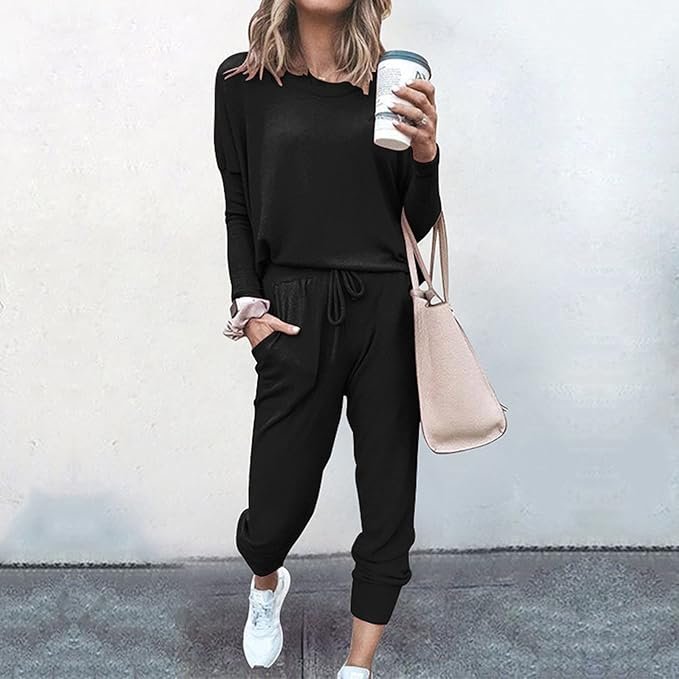 Women 2 Piece Lounge Sets Fall Sweatshirt And Pants Sets 2 Piece Outfits Matching Two Piece Sweatsuits
