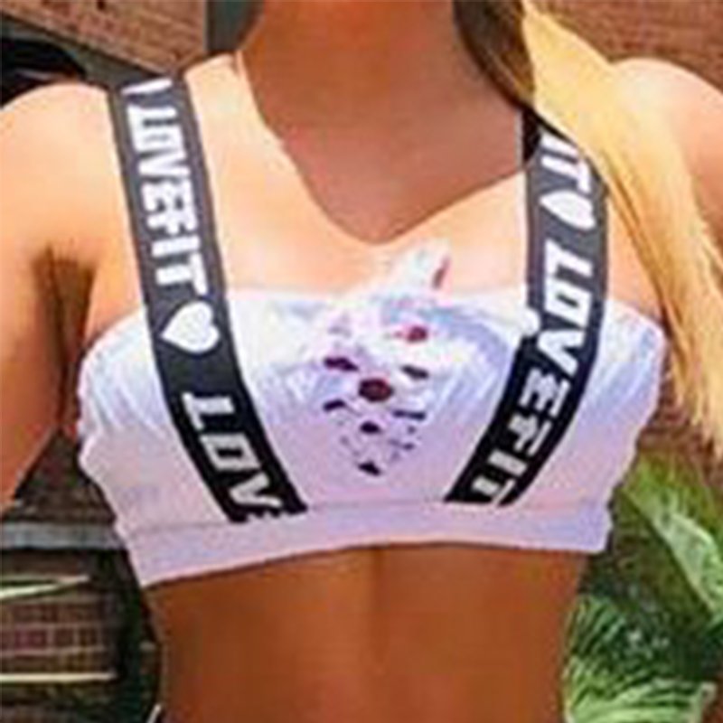 New fashion workout letter shoulder belt sportswear textured printing peach hip leggins women fitness yoga sets