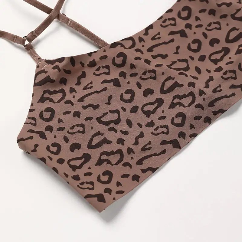 BS236 High Quality Custom Leopard Print Seamless Comfortable Breathable Women'S Sexy Bra and Panties Sets