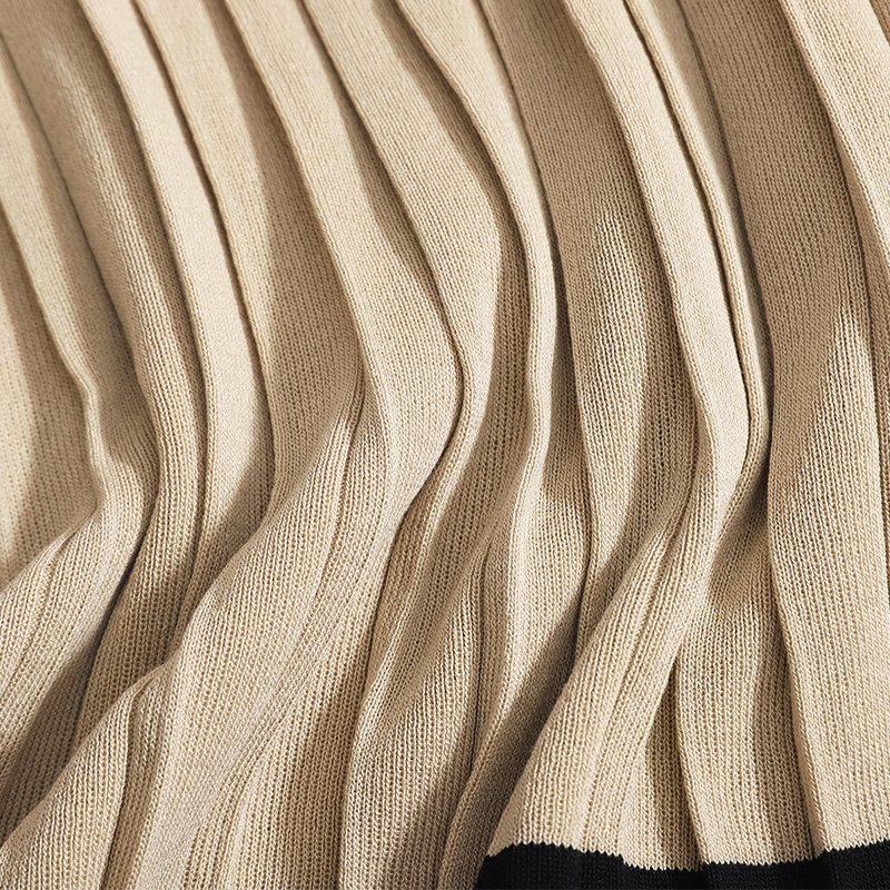 Wholesale 2024 Autumn New Fashionable Age Reducing Lapel Long Sleeved Knitted Sweater Pleated Short Skirt Women's Set