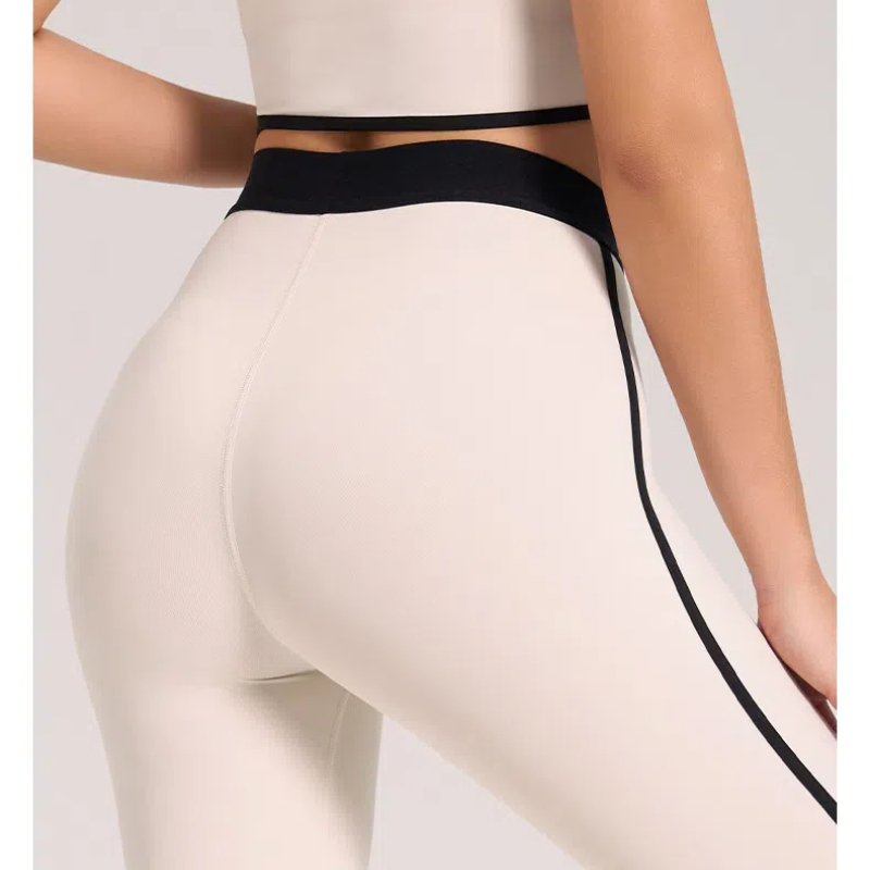 Women alo 2 Pc Impact Patchwork Contrast Sport Bra Yoga Set Sportswear Side Line Push Up High Waist Leggings Activewear Outfits