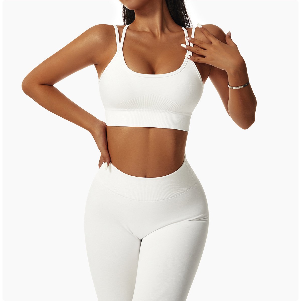 Women Fitness Set 2pcs Sports Clothing Sports Bra +Yoga butt lift Shorts Plus Size Gym Fitness Active Sets