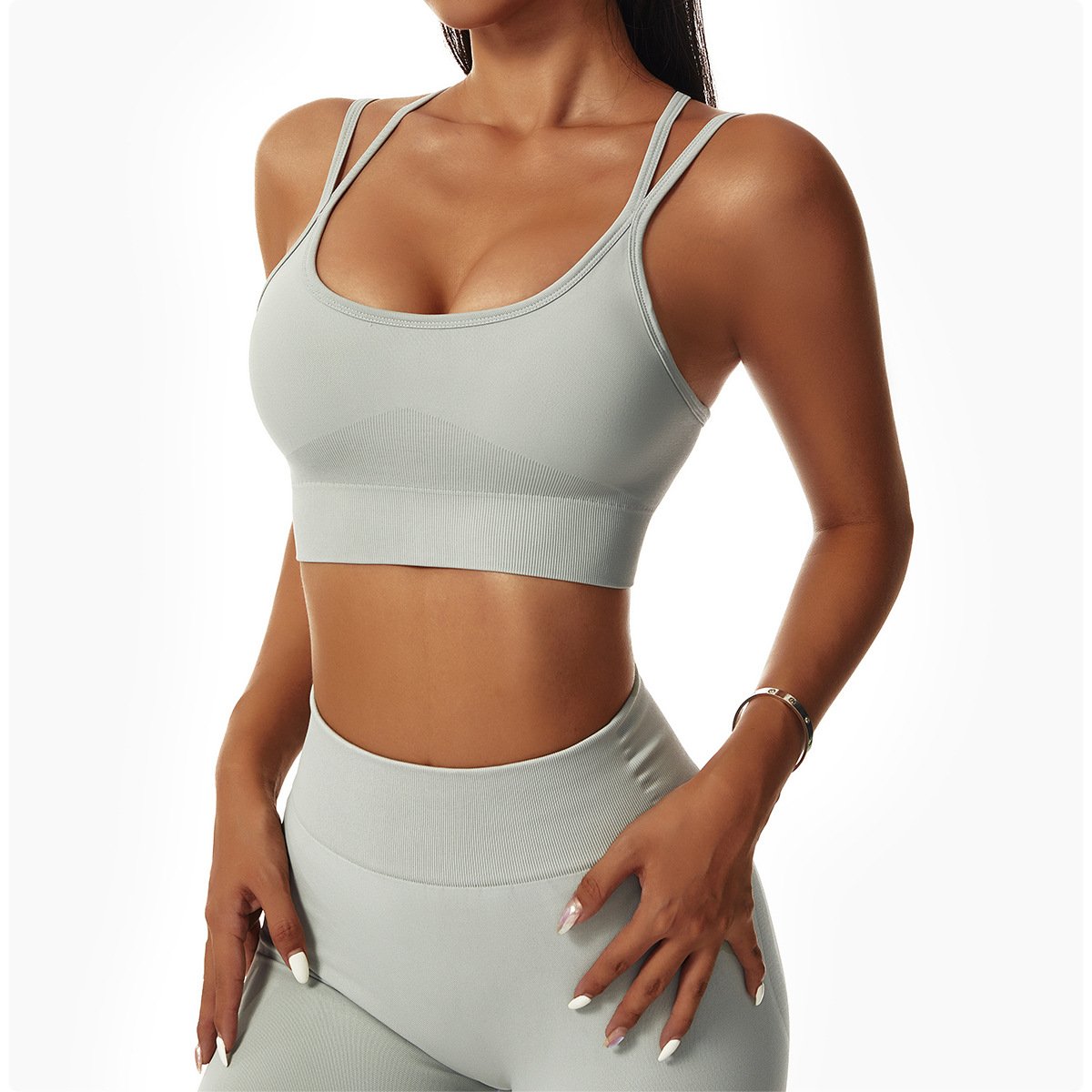Women Fitness Set 2pcs Sports Clothing Sports Bra +Yoga butt lift Shorts Plus Size Gym Fitness Active Sets
