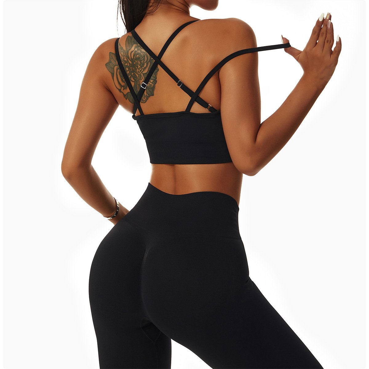 Women Fitness Set 2pcs Sports Clothing Sports Bra +Yoga butt lift Shorts Plus Size Gym Fitness Active Sets