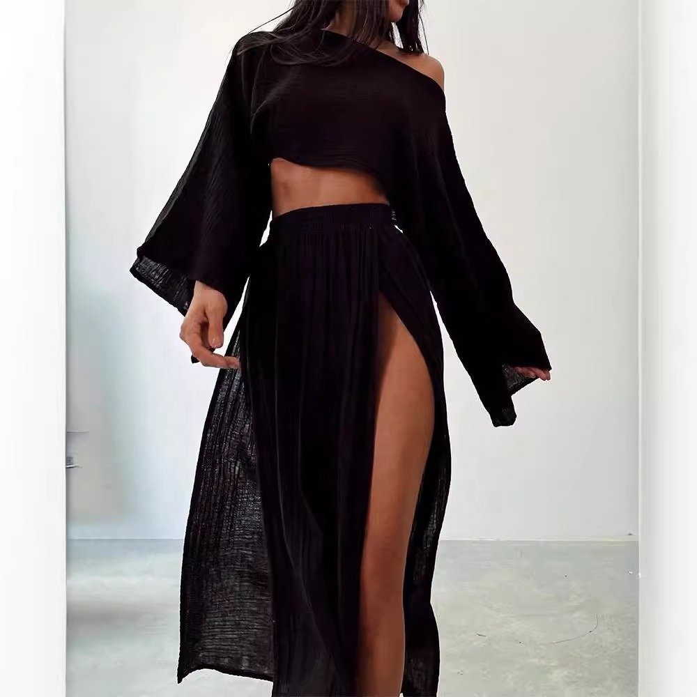 2024 Leisure linen blend women's set short sleeved top high waist pants suits elegant two piece set women tracksuits