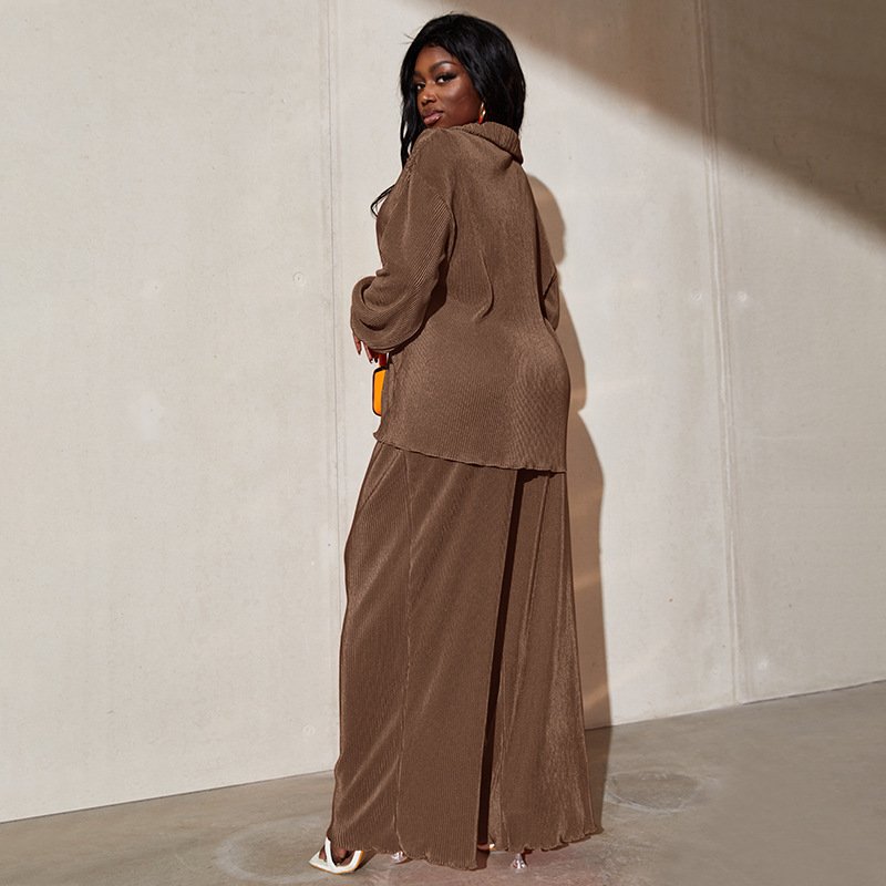Custom Autumn Fashion Ladies Cross-border Long Sleeved Suit Casual Two-piece Women's Sets