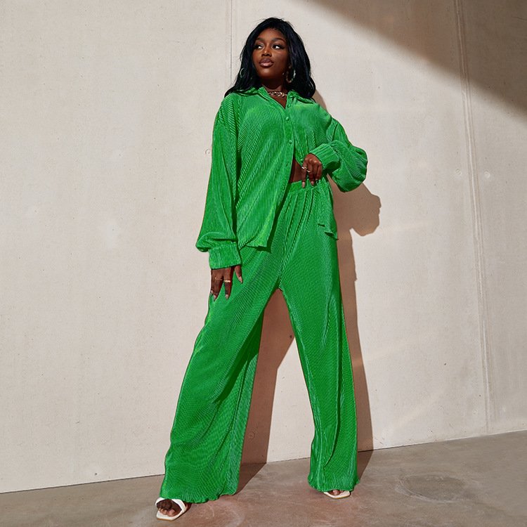 Custom Autumn Fashion Ladies Cross-border Long Sleeved Suit Casual Two-piece Women's Sets